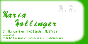 maria hollinger business card